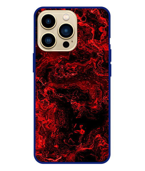 Husa IPhone 14 Pro Max, Protectie AntiShock, Marble, Red